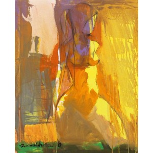 Mashkoor Raza, 24 x 30 Inch, Oil on Canvas, Figurative Painting, AC-MR-509